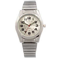 Montre George à argent avec bracelet extensible pour hommes