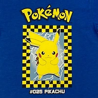 Pokemon Boy's basic tee shirt. This boys crew neck tee shirt has short sleeves and a trendy print and