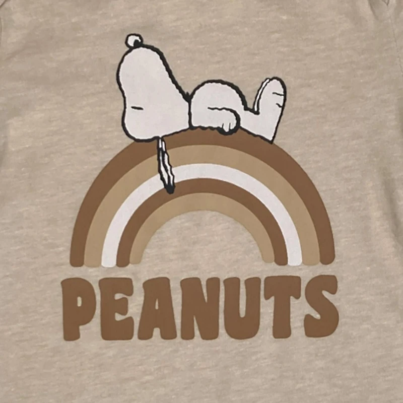 Peanuts Infant Long Sleeve Rib-knit crew neck Bodysuit, Rib-knit leg openings