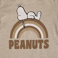 Peanuts Infant Long Sleeve Rib-knit crew neck Bodysuit, Rib-knit leg openings