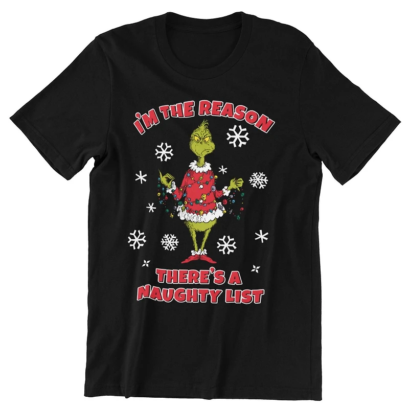 The Grinch T-shirt homme. Ce t-shirt à manches courtes et col rond est le haut parfait pour un look causal avec vos bas préférés et
