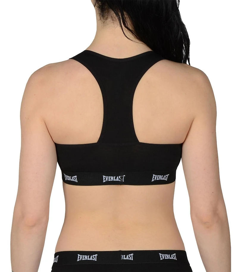 Everlast Women's 2 PK Sports Bra, Comfortable Cotton Spandex fabric
