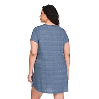 Chemise de nuit à manches courtes George Plus pour femmes