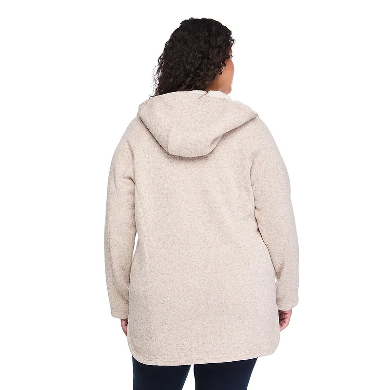 Veste zippée en fausse peau de mouton George Plus pour femmes