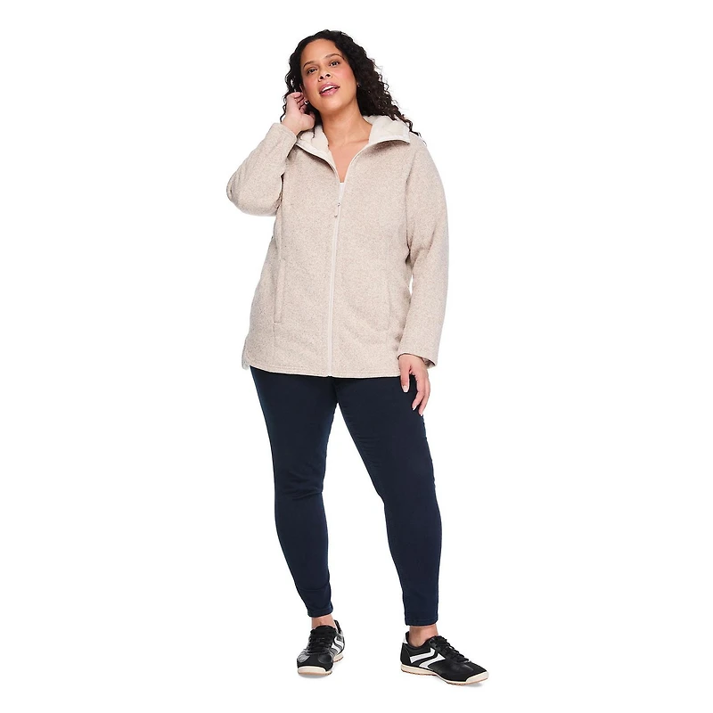 Veste zippée en fausse peau de mouton George Plus pour femmes