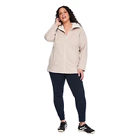 Veste zippée en fausse peau de mouton George Plus pour femmes