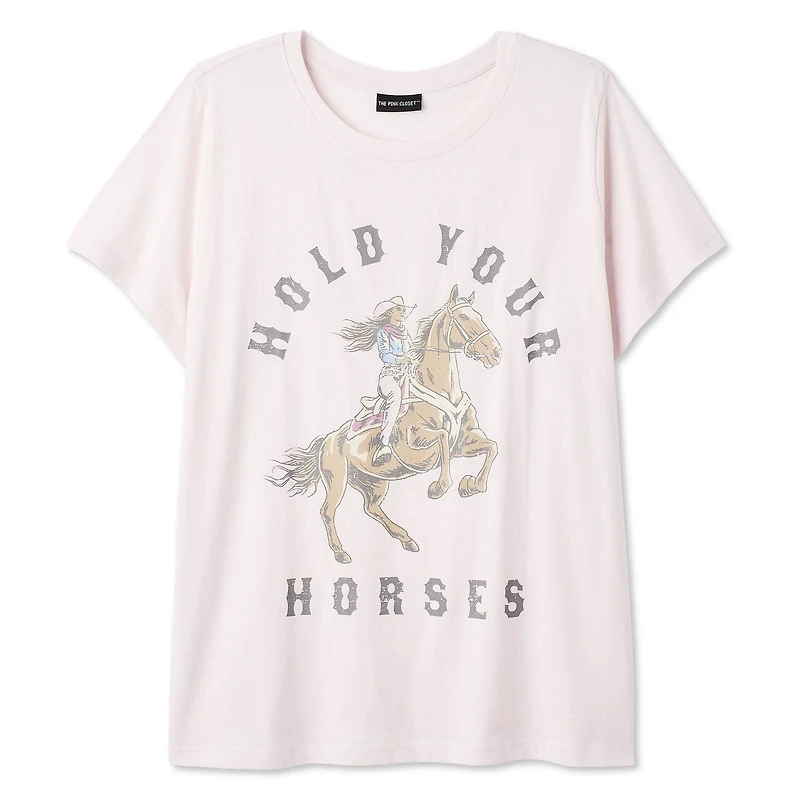 The Pink Closet Women's Plus Graphic T-Shirt