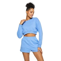 No Boundaries Women's Cropped Fleece Popover