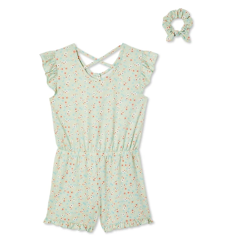 Ensemble 2 pièces avec barboteuse imprimée et chouchou Btween pour filles