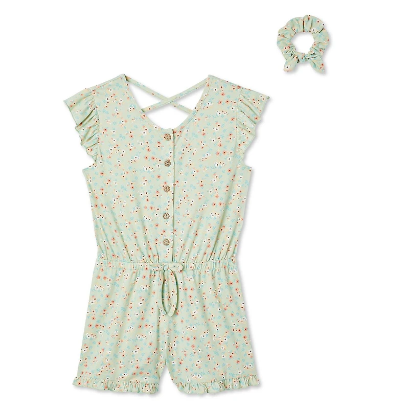 Ensemble 2 pièces avec barboteuse imprimée et chouchou Btween pour filles