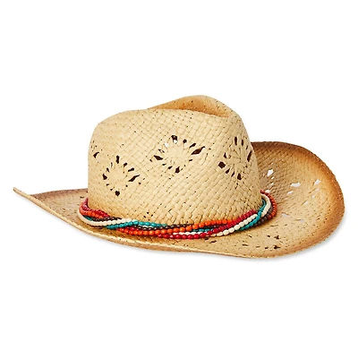 Chapeau de cowboy avec perles George pour femmes