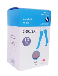 George Women's Knee-Highs 10-Pack, One Size