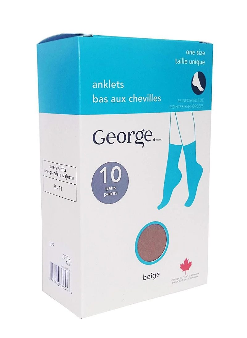 Socquettes de George pour dames pak. de 10 paires