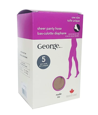 Bas-culottes diaphanes de George pour dames - Paq. de 5