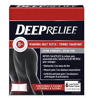 Deep Relief Patch chauffant extra puissant pour soulager la douleur, soulager et apaiser les muscles endoloris Patchs chauffants pour soulager la douleur, 6 unités