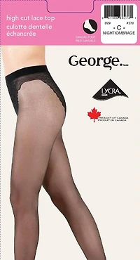 Culotte dentelle échancrée George pour dames à pied sandale