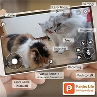 Pawbo+ Wi-Fi Interactive Pet Camera and Treat Dispenser, Wifi Dog and Cat Camera with Treat Dispenser
