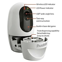 Pawbo+ Wi-Fi Interactive Pet Camera and Treat Dispenser, Wifi Dog and Cat Camera with Treat Dispenser