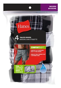Boxer Tissé en Coton FreshIQ pour Homme Hanes Paquet de 4 - Assorti
