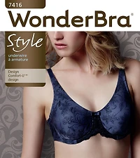 Soutien-gorge imprimé à armature avec bonnets moulés double épaisseur de WonderBra Tailles 36C 40DD