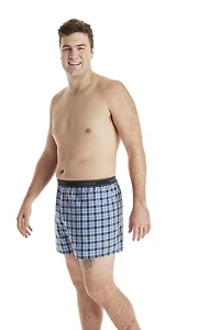 Hanes Men's FreshIQ Cotton Woven Boxer, 4 Pack - Assorted