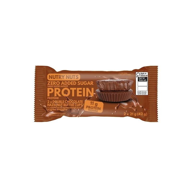 Nutry Nuts Tasses de Beurre d'Arachide - Double Chocolat et au Beurre de Noisette