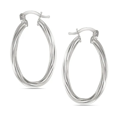 Anneau ovale enveloppé en argent sterling Quintessential