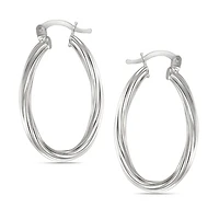 Anneau ovale enveloppé en argent sterling Quintessential