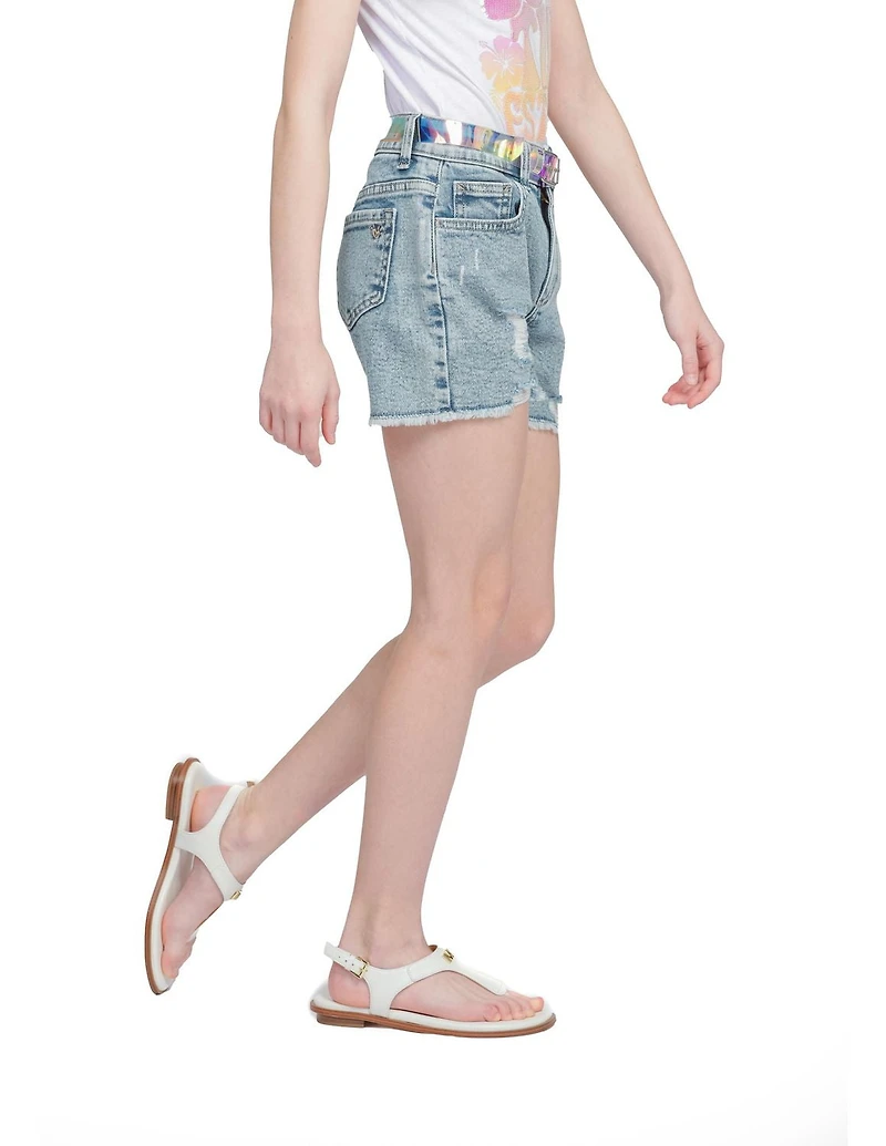 Justice Girls Mini Mom With Belt Shorts