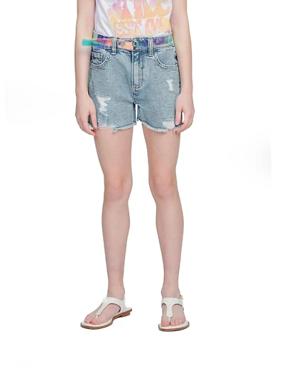 Justice Girls Mini Mom With Belt Shorts