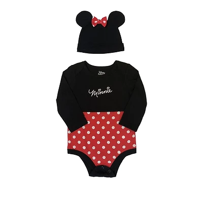 Disney Minnie Mouse Cache-couches en tricot pour Filles à manches longues avec chapeau