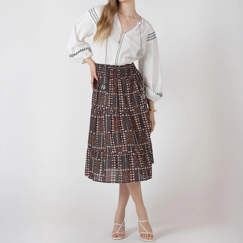 Devoted, Smocked Waist Skirt, Sizes XS-XL