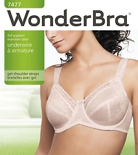 WonderBra Stretch-Lace Underwire Bra with Gel Straps, Size 34C- 42DD