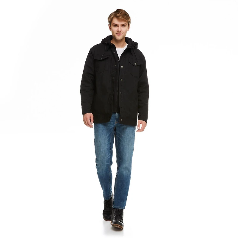 Workload Canvas Jacket with Fooler Hoodie, Size M-2XL