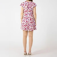 Devoted, Ruffled Flounce Hem Mini Dress, Sizes XS-XL