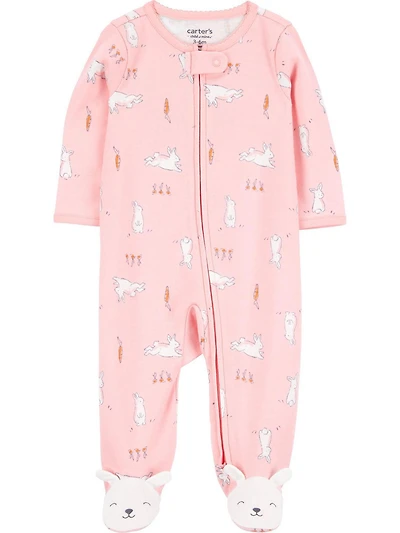 Carter's Child of Mine Baby Girls' Sleep n Play Pink Bunny