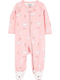 Carter's Child of Mine Baby Girls' Sleep n Play Pink Bunny