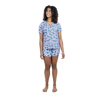 Ensemble Boxer à Col Notch Lazy Smurf Les Schtroumpfs pour Femmes