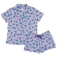 Ensemble Boxer à Col Notch Lazy Smurf Les Schtroumpfs pour Femmes