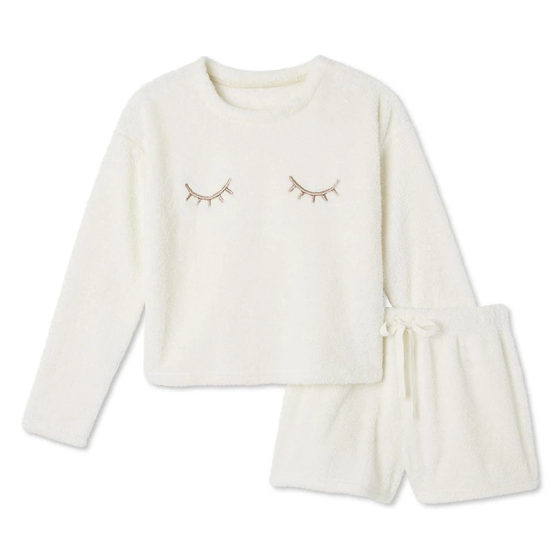 George Women's Teddy Knit Pajamas 2-Piece Set