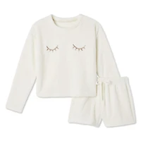George Women's Teddy Knit Pajamas 2-Piece Set