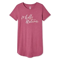 Chemise de nuit à manches roulées George pour femmes