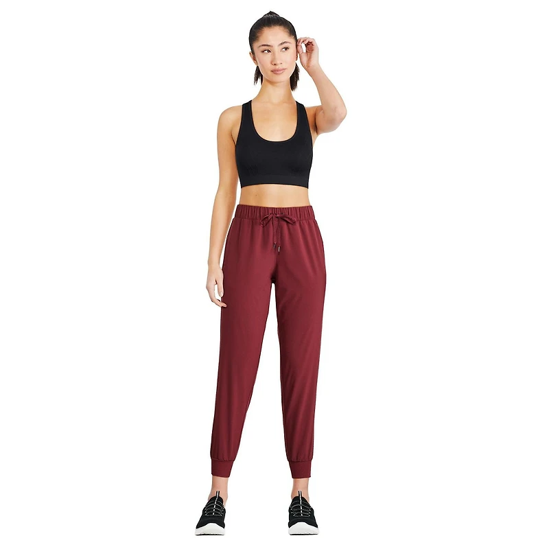 Pantalon tissé avec revers côtelés Athletic Works pour femmes
