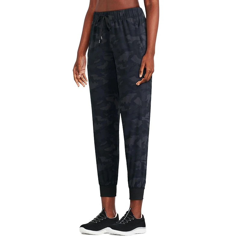 Pantalon tissé et imprimé avec revers côtelés Athletic Works pour femmes Tailles TP–TTG