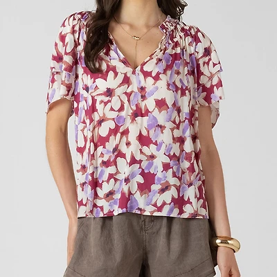 Devoted, Flutter Sleeve Blouse, Sizes Xs-Xl