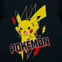 Pokemon Boys 2 pc pajama set, includes long sleeve top with crew neck and cuffs with elastic band at th wrist it is a  pull on closure, with long pants with elastic waist and ankles