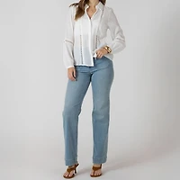 Devoted, Lace Insert Button Front Blouse, Sizes XS-XL