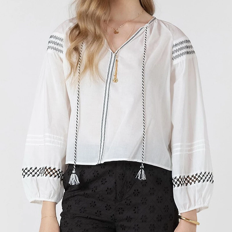 Devoted, Blouse à motifs brodés, tailles TP TG