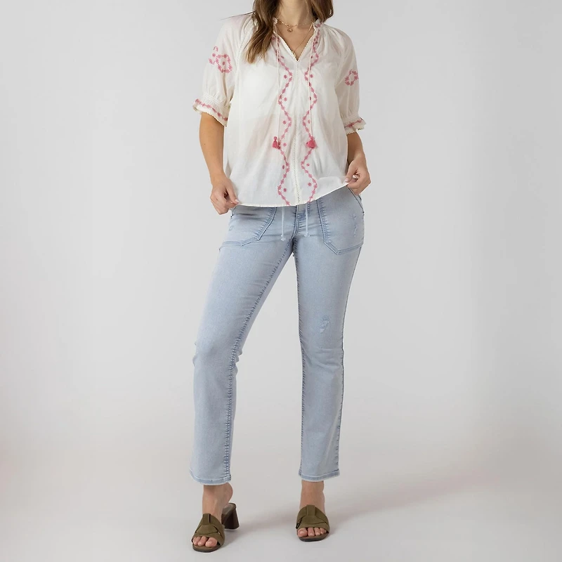 Devoted, Button Front Blouse, Sizes XS-XL