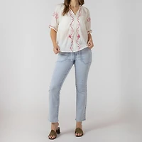 Devoted, Button Front Blouse, Sizes XS-XL